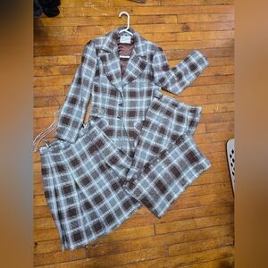 Vintage "Frank Smith" Saks 5th Avenue Sparkly Plaid